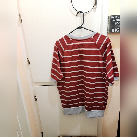 LulaRoe Dark Red Stripped Gray Size XL - Picture 3 of 4